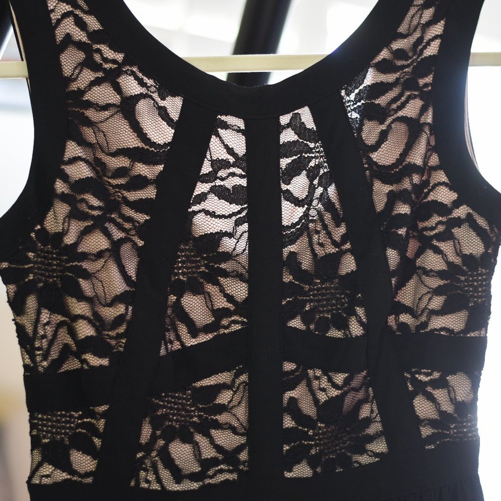 Black Lace Maxi Dress Womens Size 7/8 Morgan &Co